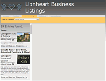 Tablet Screenshot of listings.lionheartsl.com